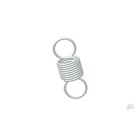 Extension Spring, O=1.125, L= 3.00, W= .105